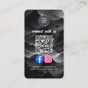 Sociala Media QR-kod Modern Pro Minimalistisk Snyg Visitkort