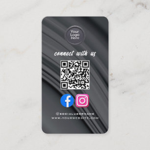 Sociala Media QR-kod Modern Pro Minimalistisk Snyg Visitkort