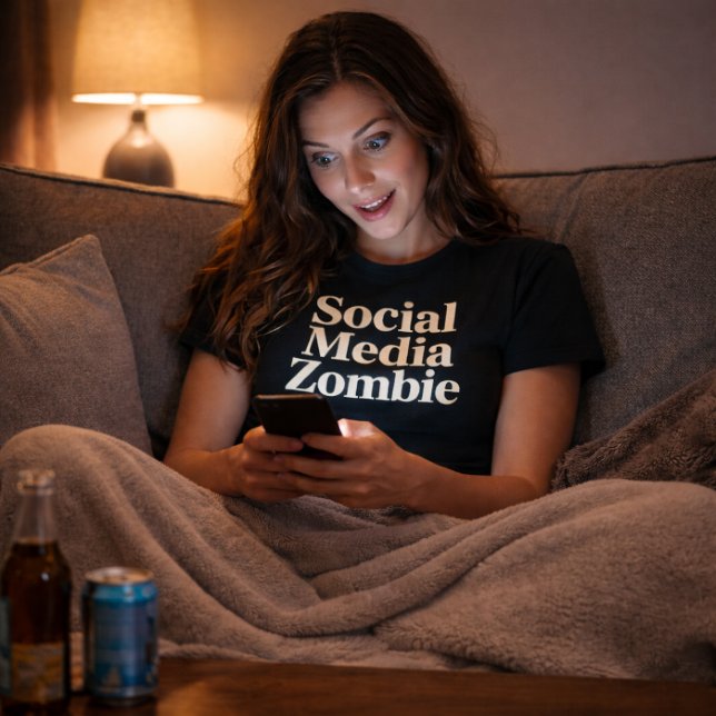 Sociala Media Zombie T Shirt (Skapare uppladdad)