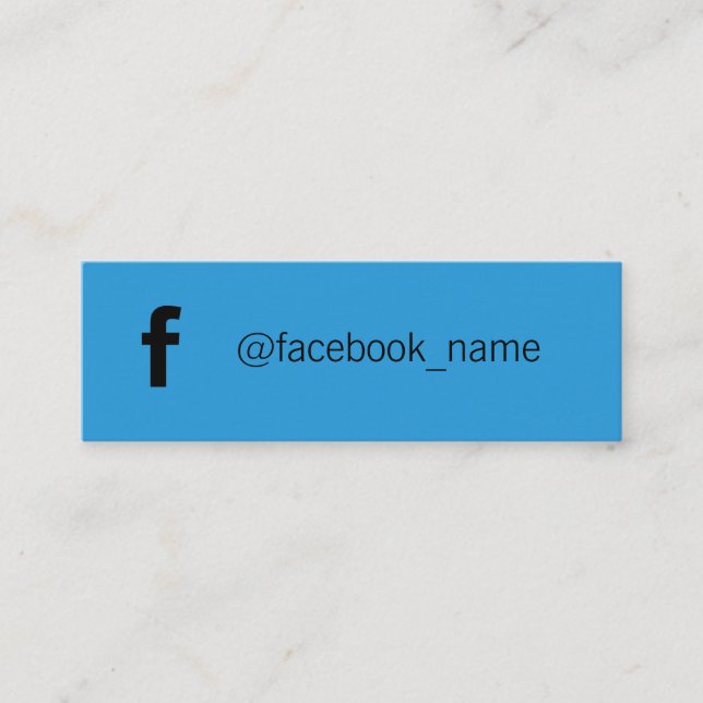 Sociala Medier (blå / vit) Mini Visitkort (Framsida)