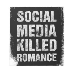 Sociala Medier Dödade Romansen Anteckningsblock