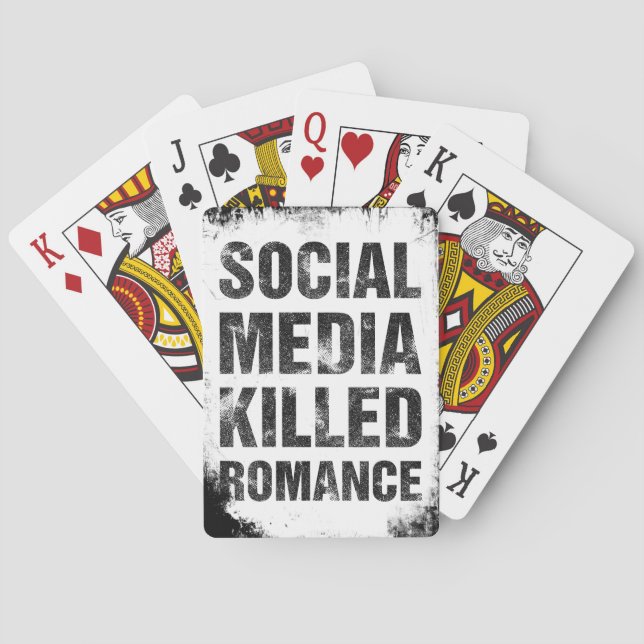 Sociala Medier Dödade Romansen Casinokort (Baksidan)