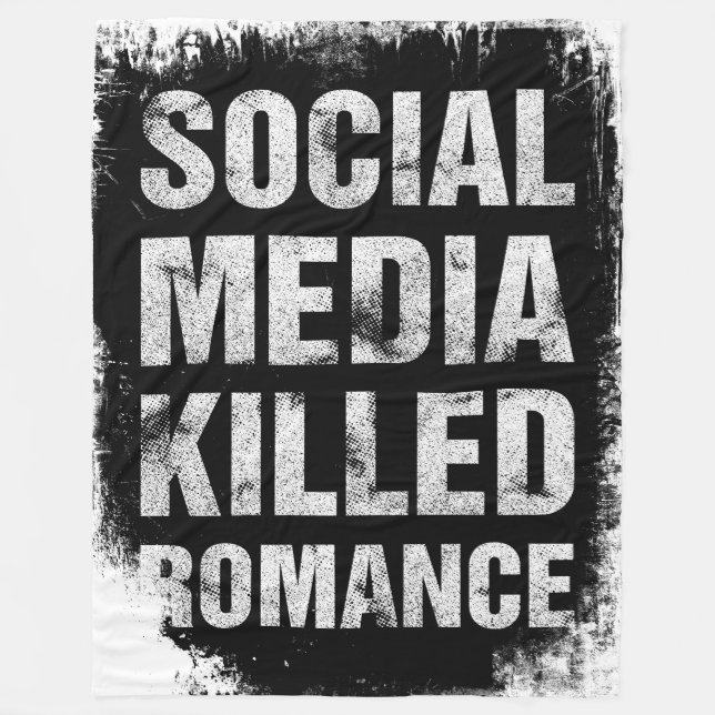 Sociala Medier Dödade Romansen Fleecefilt (Framsidan)