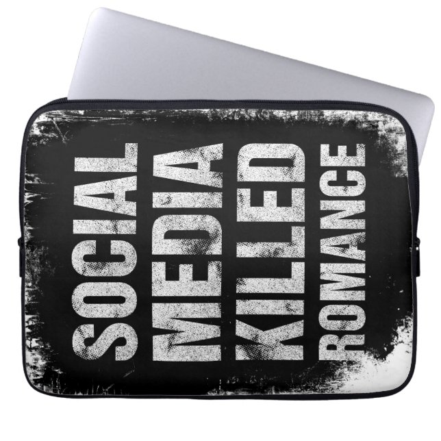 Sociala Medier Dödade Romansen Laptop Fodral (Framsidan)