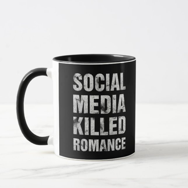 Sociala Medier Dödade Romansen Mugg (Vänster)
