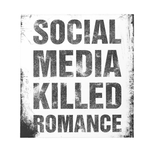 Sociala medier dödade romantiken anteckningsblock (Framsida)