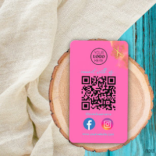 Sociala Medier Håll Kontakt Med Oss QR-kod Gyllene Visitkort