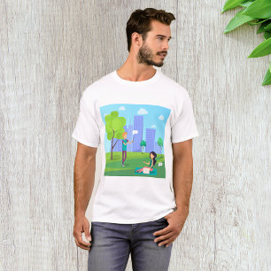 Sociala medier kommunikation i stadspark t shirt