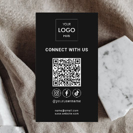 Sociala Medier QR-kod Sofistikerad Logo Visitkort