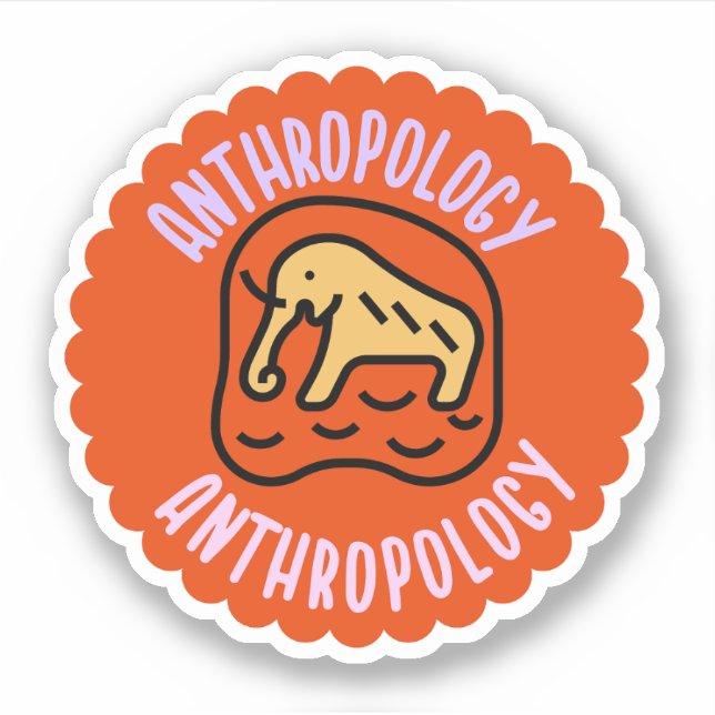 Socialantropologi , antropologistudent   klistermärken (Framsida)