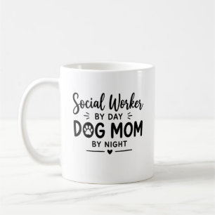 Socialarbetande hundmamma present kaffemugg