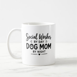 Socialarbetande hundmamma present kaffemugg