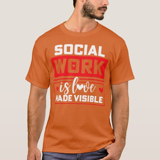 Socialarbetare älskar pojke t shirt (Framsida)