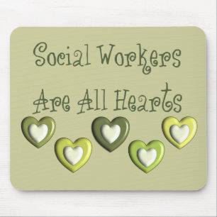 Socialarbetare är alla hjärtagåvor musmatta
