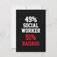 Socialarbetare Badass-kort