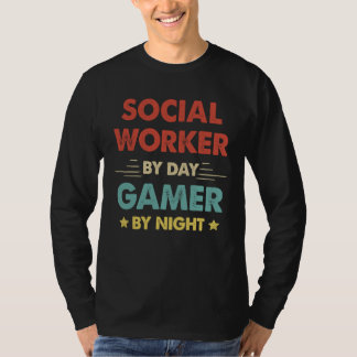 Socialarbetare Dag Gamer Natt 1 T Shirt