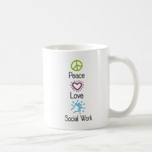 Socialarbetare för socialt arbete för fredkärle kaffemugg