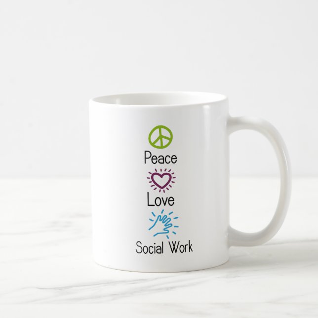 Socialarbetare för socialt arbete för fredkärlek kaffemugg (Höger)