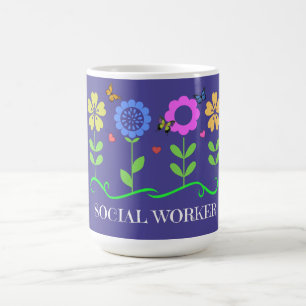 "Socialarbetare," Grafiska vårblommor Kaffemugg
