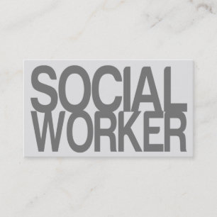 Socialarbetare i silver visitkort
