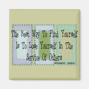 Socialarbetare (Mahandas Gandhi citationstecken) Magnet