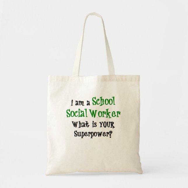 socialarbetare skola tygkasse (Framsidan)