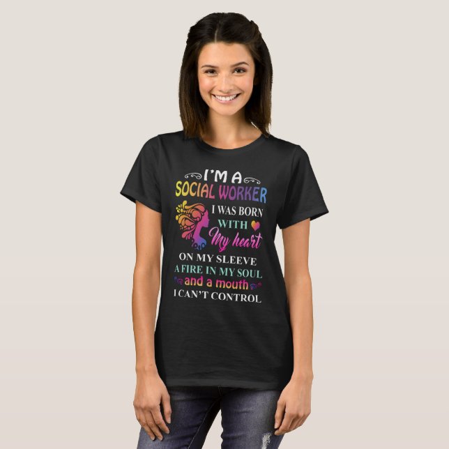 socialarbetare socialarbetare, socialarbetaregåva t-shirt (Hel framsida)