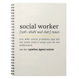 Socialarbetare substantiv anteckningsbok
