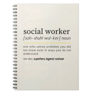 Socialarbetare substantiv anteckningsbok