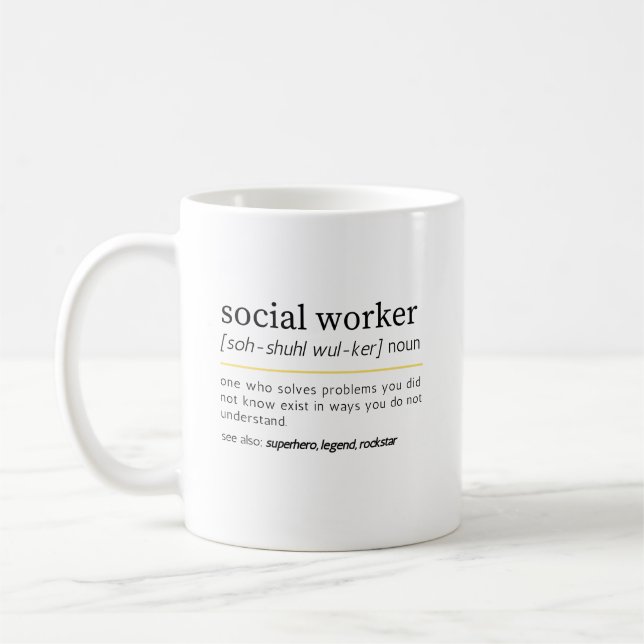 Socialarbetare substantiv kaffemugg (Vänster)
