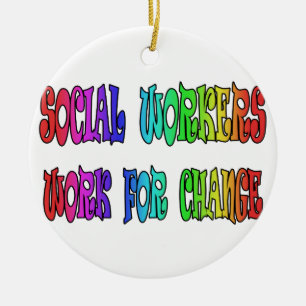 Socialarbetarearbete för ändring julgransprydnad keramik