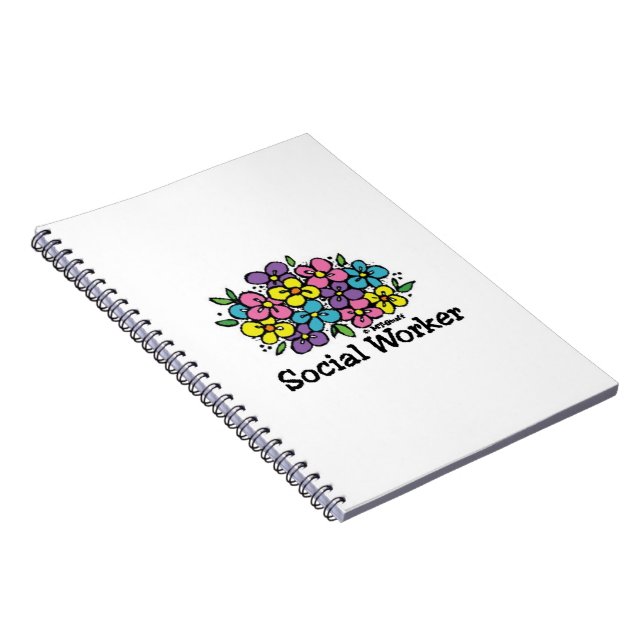 Socialarbetareblom Anteckningsbok Med Spiral (Högra Sidan)