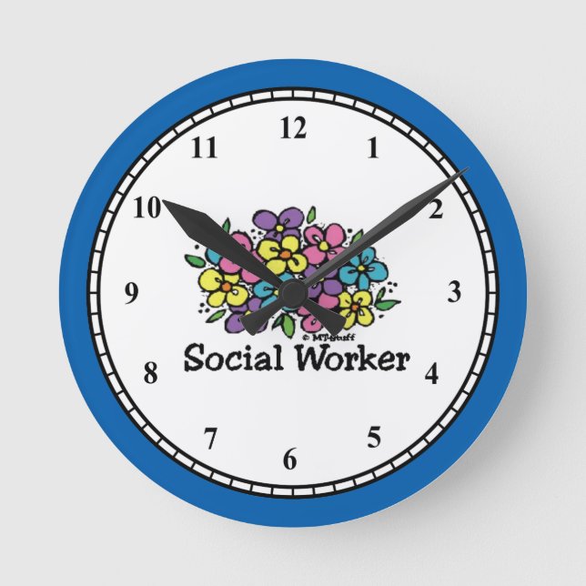 Socialarbetareblom Rund Klocka (Framsida)