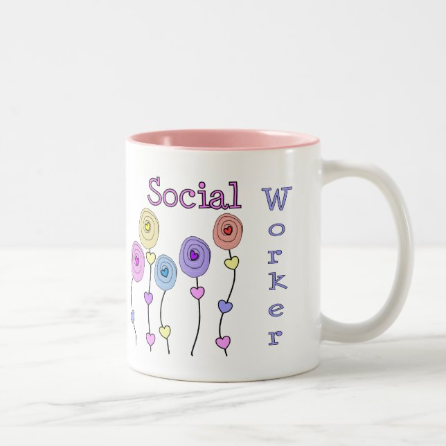 Socialarbetaregåvor Två-Tonad Mugg (Höger)