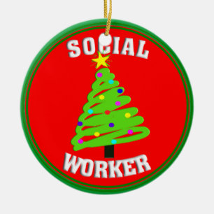 Socialarbetarejulgranprydnad Julgransprydnad Keramik
