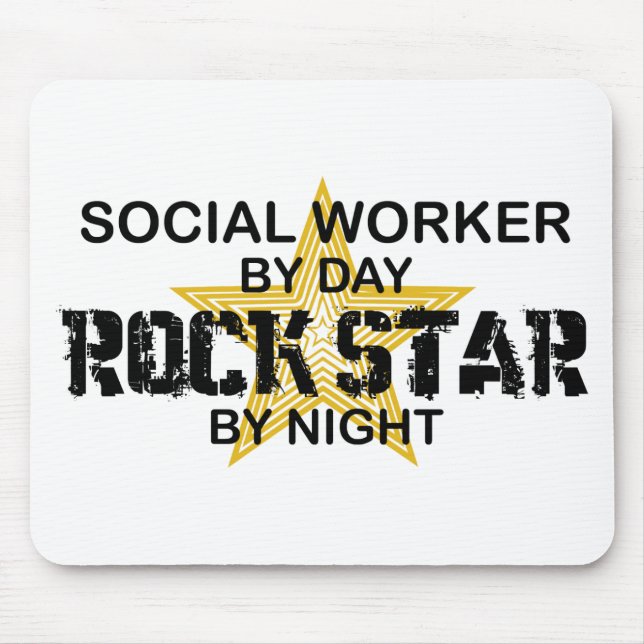 Socialarbetarerockstjärna vid natt musmatta (Framsidan)