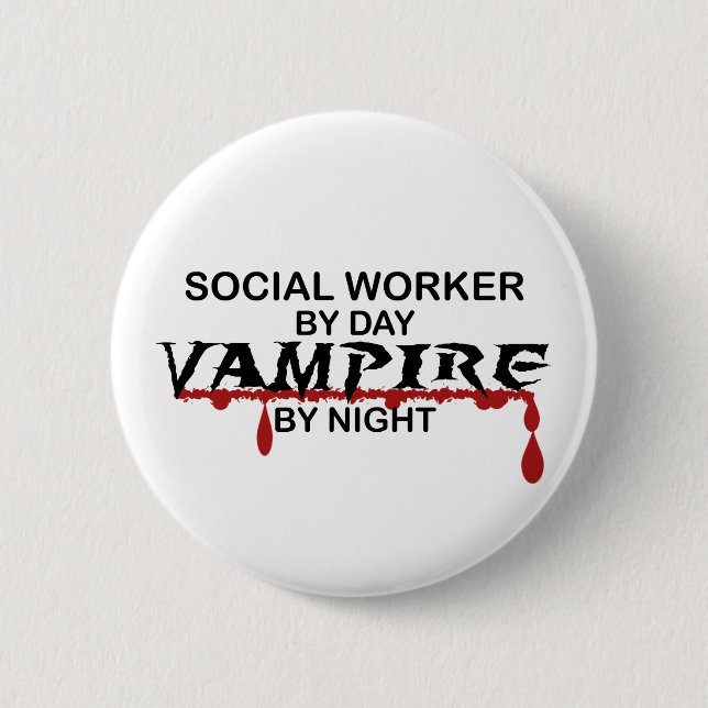 Socialarbetarevampyr vid natt knapp (Framsida)