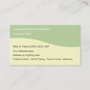 Socialarbetarevisitkortar Visitkort