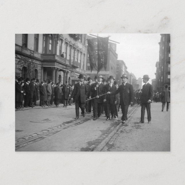 Socialdemokratiska Parad, NYC: 1908 Vykort (Framsida)