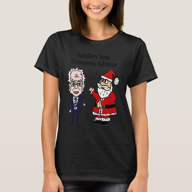 Socialdudtes Anti Bernie Sanders och Santa T Shirt (Framsida)
