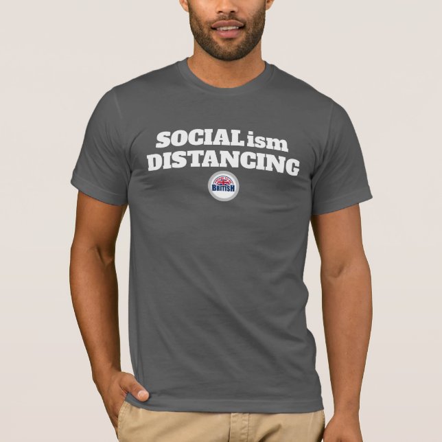 Socialism Avstånd design T Shirt (Framsida)