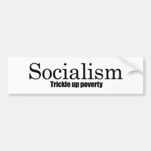Socialism - droppande upp fattigdom bildekal