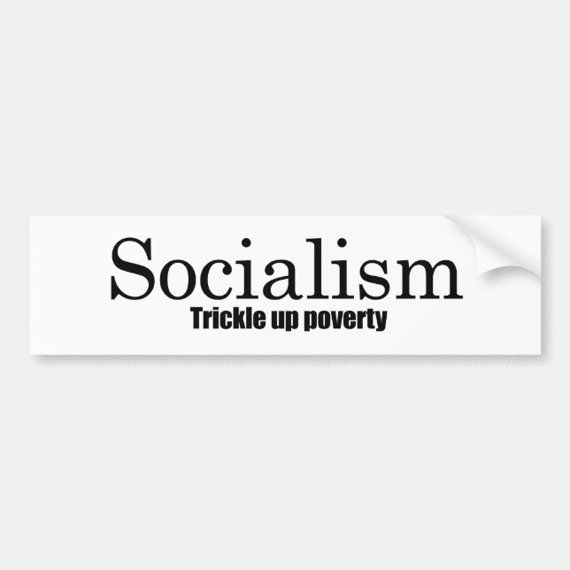 Socialism - droppande upp fattigdom bildekal (Framsidan)