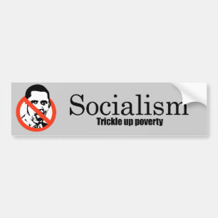 Socialism - droppande upp fattigdom bildekal