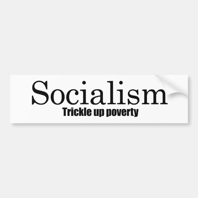 Socialism - droppande upp fattigdom bildekal (Framsidan)