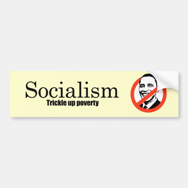 Socialism - droppande upp fattigdom bildekal (Framsidan)