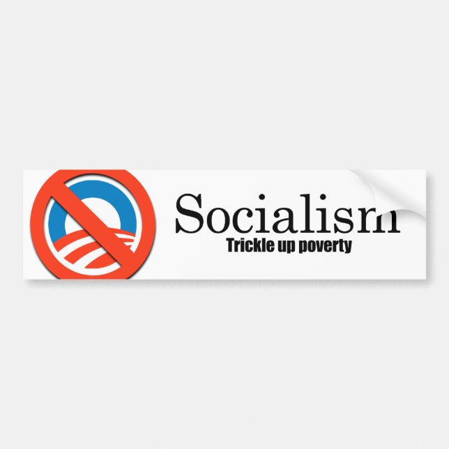 Socialism - droppande upp fattigdom bildekal (Framsidan)
