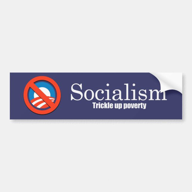 Socialism - droppande upp fattigdombildekal bildekal (Framsidan)