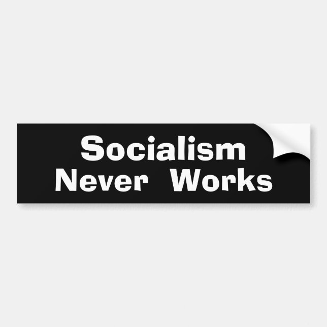 Socialism Fungerar Aldrig Bildekal (Framsidan)