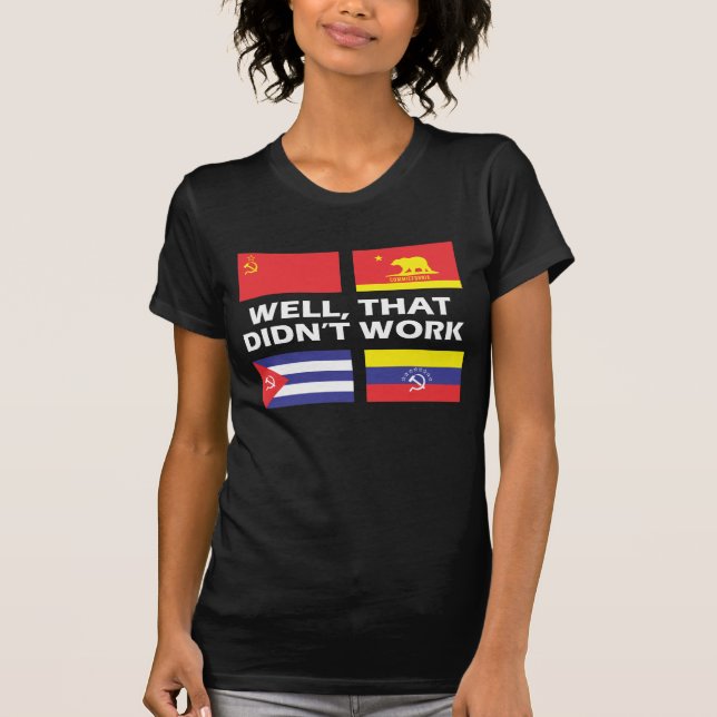 Socialism fungerar inte mot socialismen kommunism t shirt (Framsida)